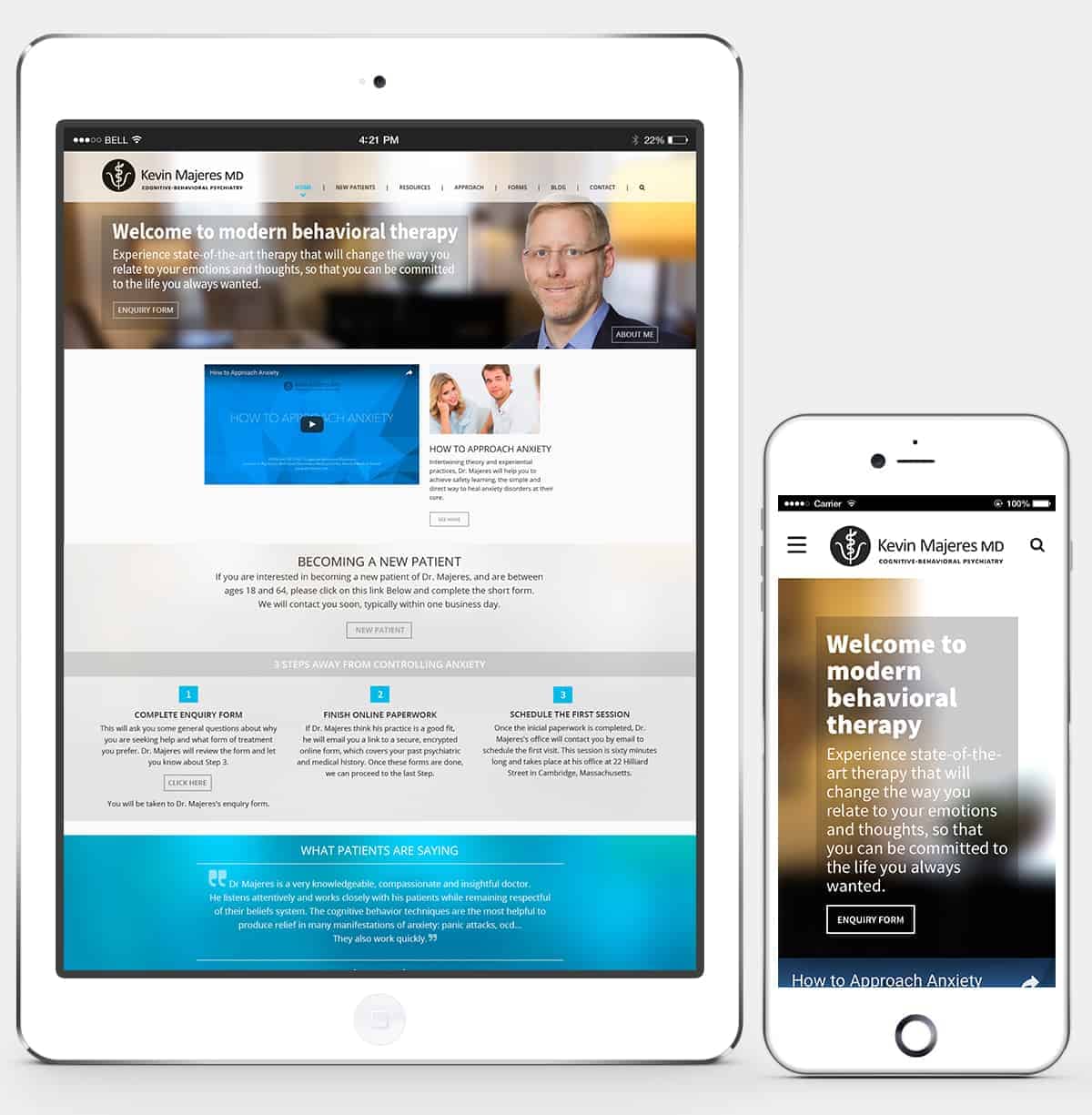 Kevin Majeres MD Home Page Desktop and Mobile